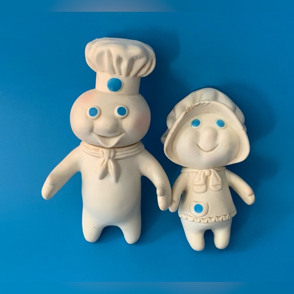 The Pillsbury Company Other - Vintage White Plastic Pillsbury Dough Boy with Blue Accents